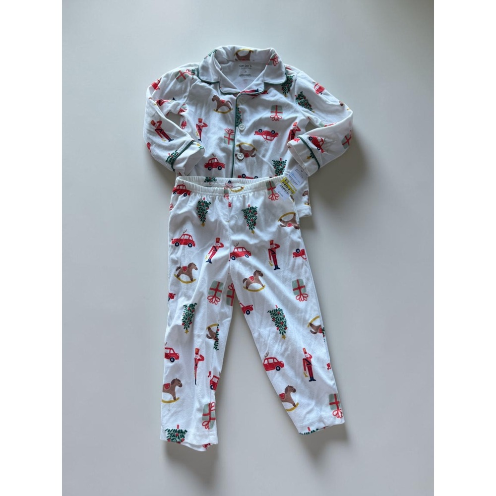 Carters Just One You Toddler Boys 2T Holiday Nutcracker Fleece Pajama Set NEW